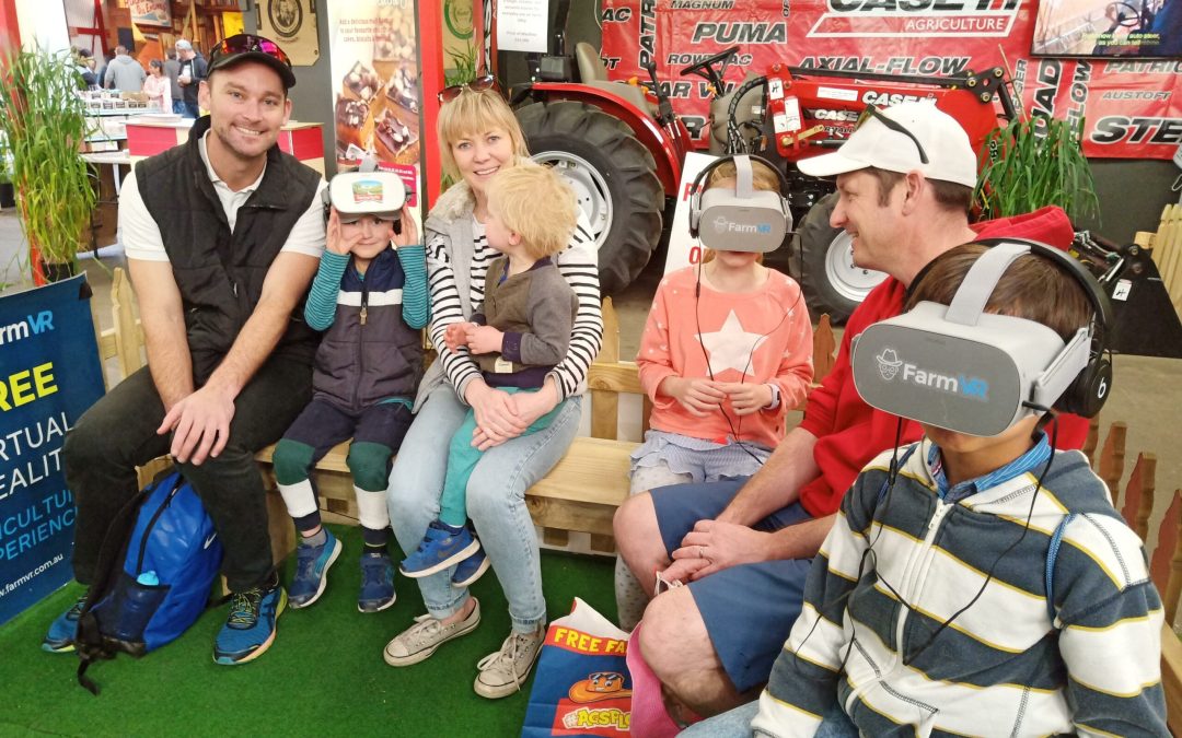 FarmVR Event Activation at the Royal Adelaide Show in 2019, kids enjoying VR experience