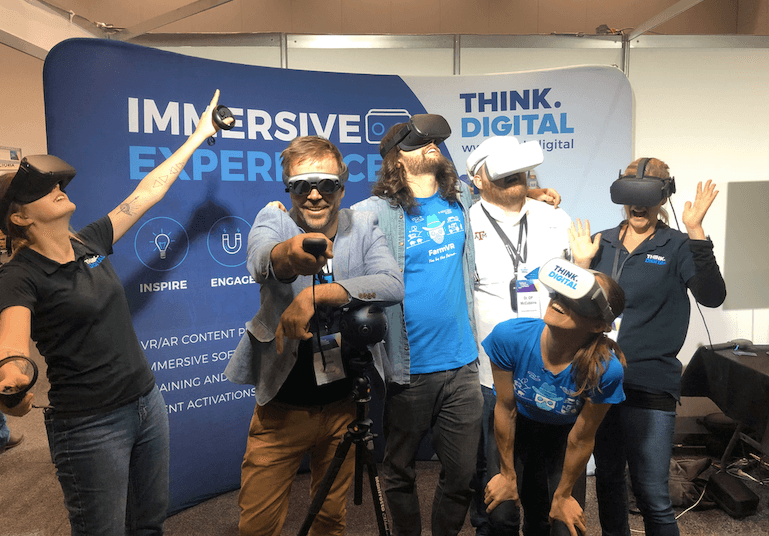 Think Digital Team wearing Virtual Reality and Augmented Reality wearables