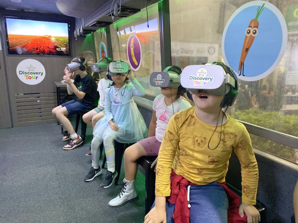 Think Digital Studios' Virtual Reality bus in action at the Sydney Royal Show 2023