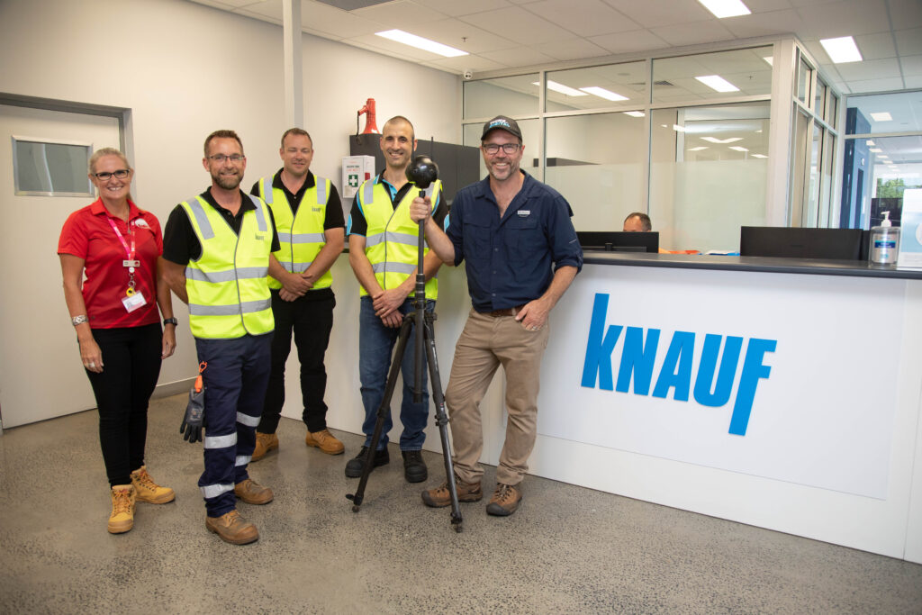 Think Digital founder, Tim Gentle, with Knauf and TAFE QLD staff.